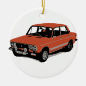 Lada - de Russische Sovjet-auto Keramisch Ornament (Voorkant)