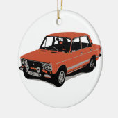 Lada - de Russische Sovjet-auto Keramisch Ornament (Links)