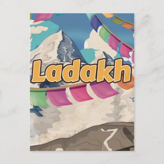 Ladakh, India Vintage reisposter Briefkaart (Voorkant)