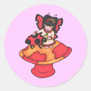 Ladbug Fairy Ronde Sticker