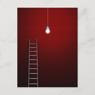 Ladder aan licht briefkaart