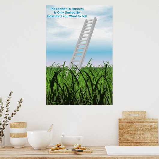 Ladder aan succes poster (Keuken)
