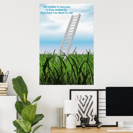Ladder aan succes poster (Thuiskantoor)