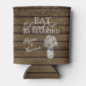 Ladder en Baby's Breath Rustieke Bruiloft Blikjeskoeler (Voorkant)