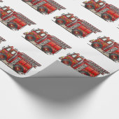 Ladder Fire Truck Cadeaupapier (Hoek)