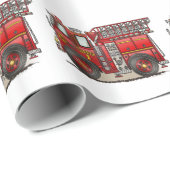 Ladder Fire Truck Cadeaupapier (Rol Hoek)