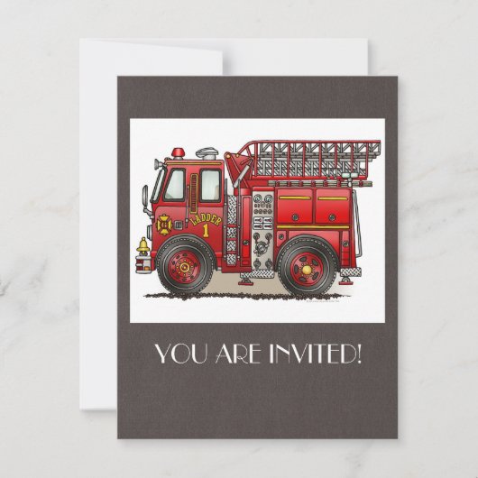 Ladder Fire Truck Kaart (Voorkant)