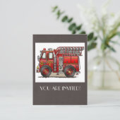 Ladder Fire Truck Kaart (Staand voorkant)