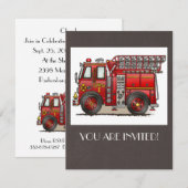 Ladder Fire Truck Kaart (Voorkant / Achterkant)