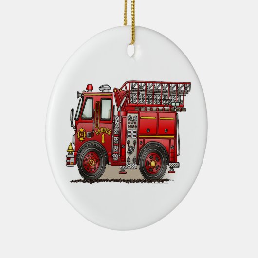 Ladder Fire Truck Ornament (Rechts)