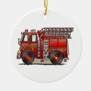 Ladder Fire Truck Ornament
