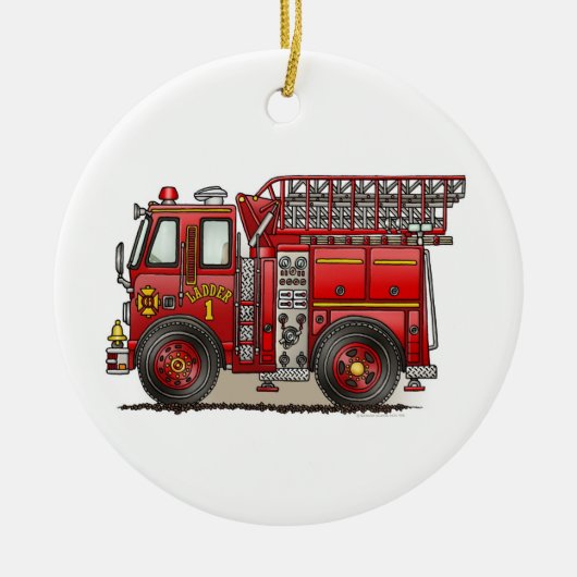 Ladder Fire Truck Ornament (Voorkant)