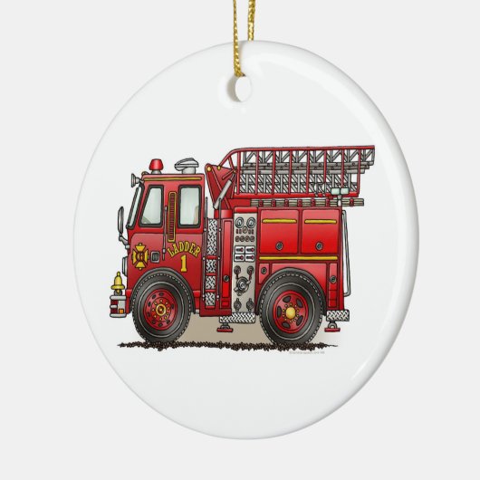 Ladder Fire Truck Ornament (Links)