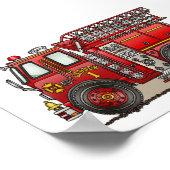 Ladder Fire Truck Poster (Hoek)
