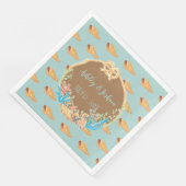 Ladder Hoorn Shell Blauw Retro Trouwpapier Servett Servet (Hoek)