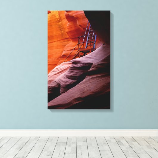 Ladder in Antelope Canvas Afdruk (Insitu (Houten vloer))