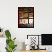 Ladder Loft & Rafters Old Barns Rural Foto Poster (Thuiskantoor)