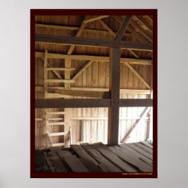 Ladder Loft & Rafters Old Barns Rural Foto Poster