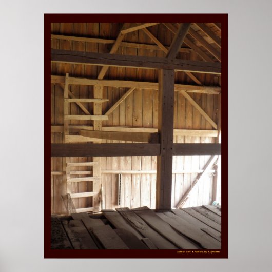 Ladder Loft & Rafters Old Barns Rural Foto Poster (Voorkant)