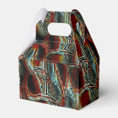 Ladder met een witte pixel in grijs cyaan koraal bedankdoosjes (Achterkant)