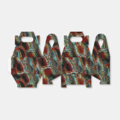 Ladder met een witte pixel in grijs cyaan koraal bedankdoosjes (Uitgevouwen)