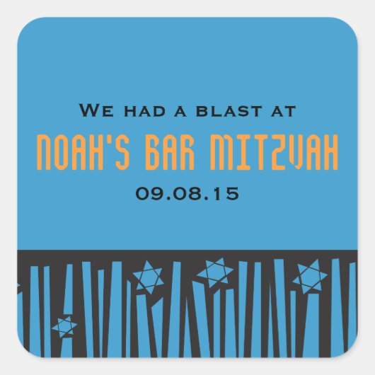 Ladder naar de Stars Bar Bat Mitzvah Sticker Seal (Voorkant)