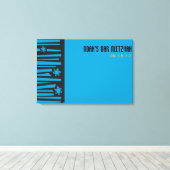 LADDER NAAR DE STARS Bar Mitzvah Inlogbord Canvas Afdruk (Insitu (Houten vloer))