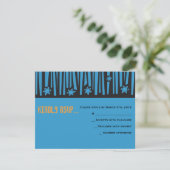 LADDER naar STARS Bar Bat Mitzvah Reply Card2 RSVP Kaartje (Staand voorkant)