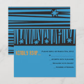 LADDER naar STARS Bar Bat Mitzvah Reply Card2 RSVP Kaartje (Voorkant / Achterkant)