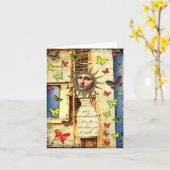ladder notecard kaart (Gele Bloem)