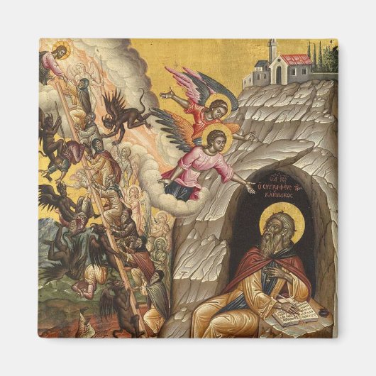 Ladder of Divine Ascent door Emmanuel Tzanes Magneet (Voorkant)