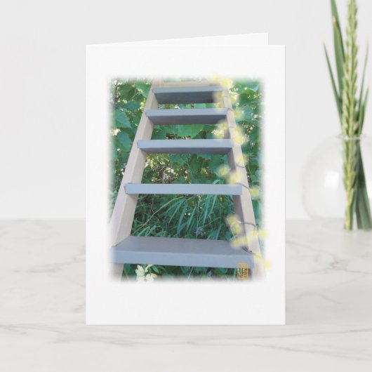 Ladder op wit Inspirerend Kaart (Voorkant)