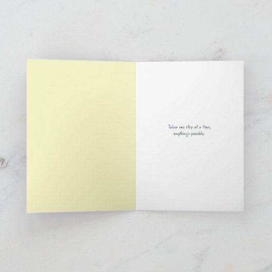 Ladder op wit Inspirerend Kaart (Binnen)