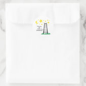 Ladder van succes ronde sticker (Tas)