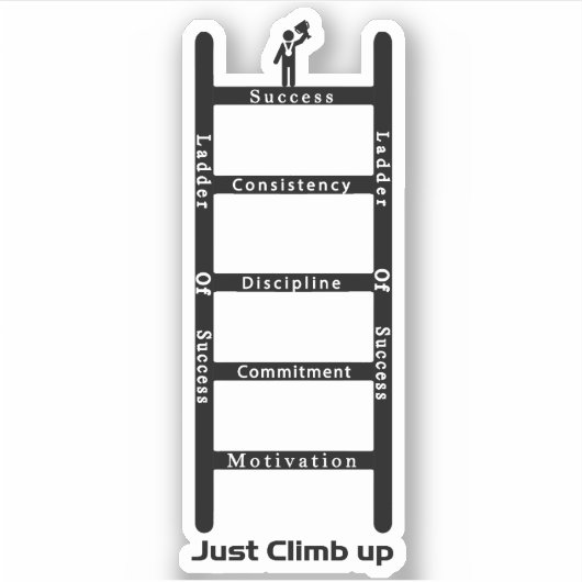 Ladder van succes sticker (Voorkant)