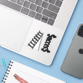 Ladder van succes sticker (Laptop met iPhone)