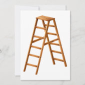 Ladder Wooden Stappen Uitnodigingen (Voorkant)