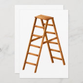Ladder Wooden Stappen Uitnodigingen (Voorkant / Achterkant)