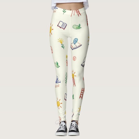 Ladderboek naadloos patroon leggings (Voorkant)