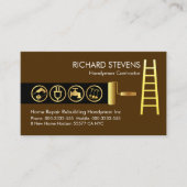 Ladderpenseel Schilderen Handyman Tools pictogram Visitekaartje (Voorkant)