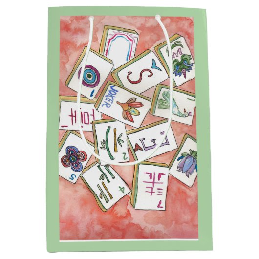 lade met roze tegels medium cadeauzakje (Voorkant)