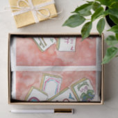 lade met roze tegels tissuepapier (Geschenk)