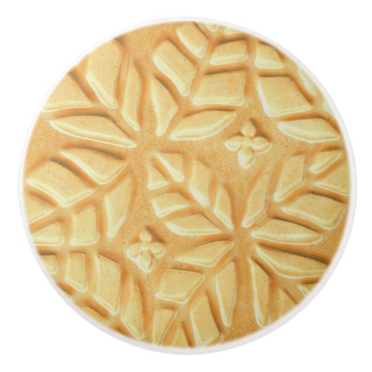 Lade Trek, gele tegel patroon Keramische knop (Voorkant)