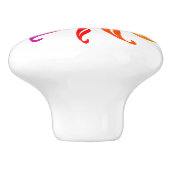 Lade trekken - kleur wiel bladeren keramische knop (Zijkant)