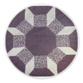 Lade trekken - Paarse gewatteerde patroon Keramische Knop (Voorkant)