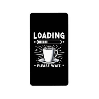 Laden Even Geduld voor Koffie grappige koffie lief Etiket