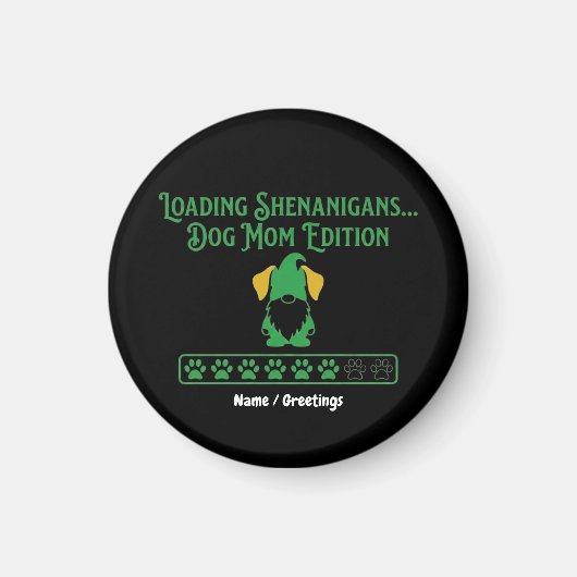 Laden Schelmenstreken Hond Moeder Gnome St Patrick Magneet (Voorkant)