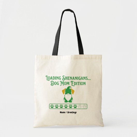 Laden Schelmenstreken Hond Moeder Gnome St Patrick Tote Bag (Voorkant)
