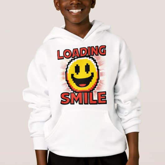Laden Smiley – Retro Pixel Art 8-Bit Smiley Gezich (Voorkant)