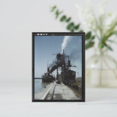 Laden van een meer vrachtschip met kolen, Sandusky Briefkaart (Staand voorkant)